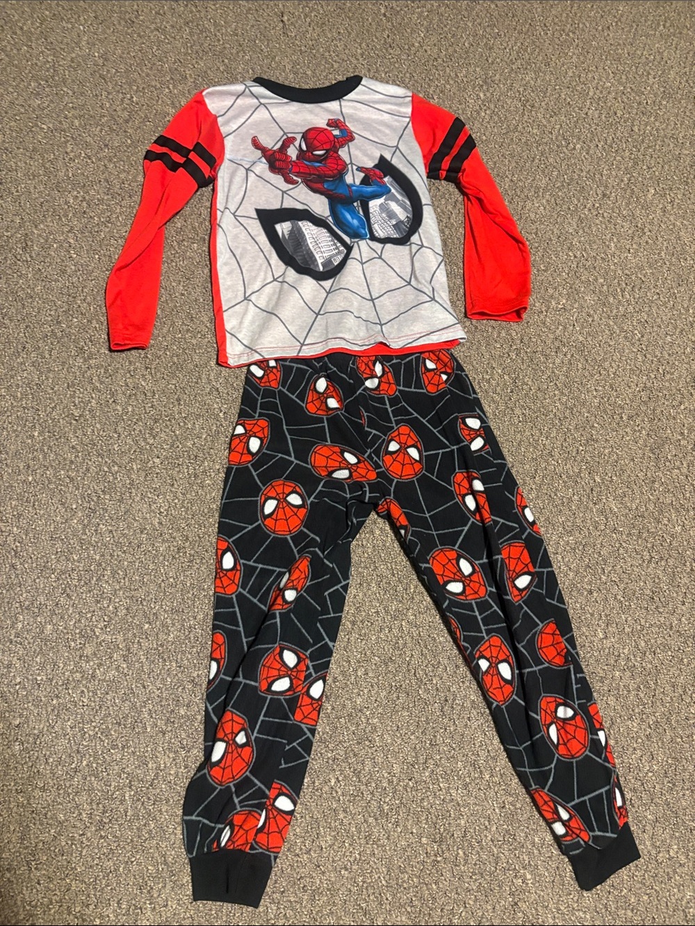 Kids Black and Red Spider  Pajama set